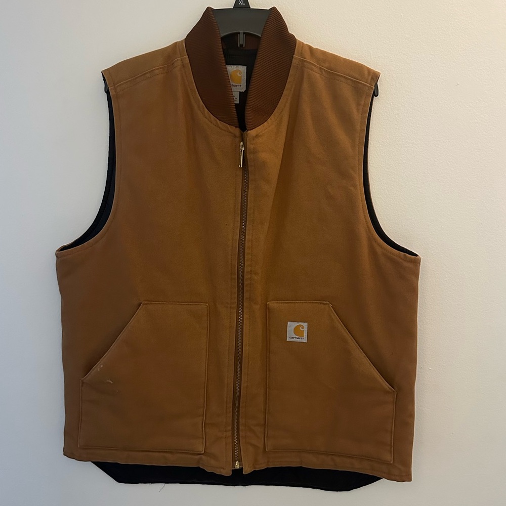 Carhartt Men’s Vest | Carhartt Firm Duck Brown Vest
